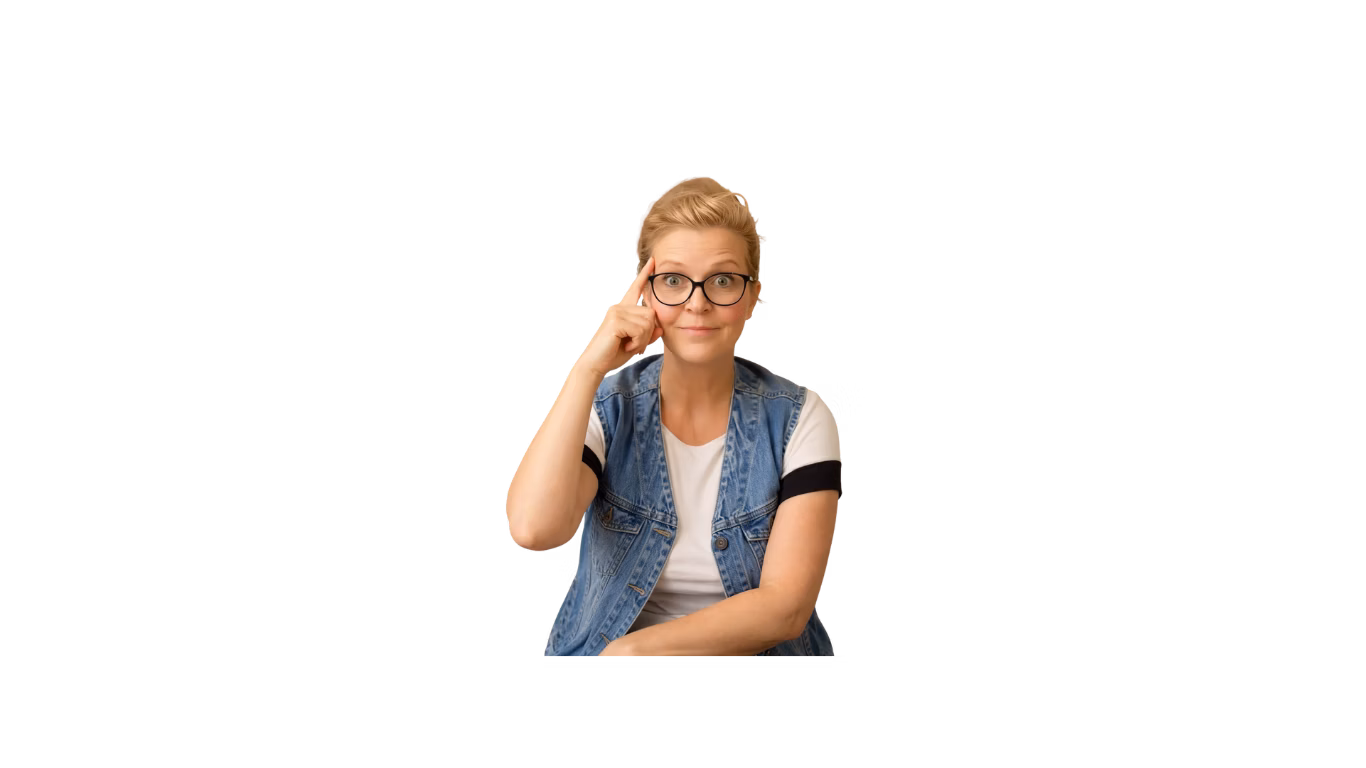 Susanne Sommer zeigt mit dem Finger auf eine zentrale Aussage.
